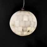 Alabaster Ball Pendant Light 11" - Image 12