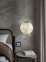 Alabaster Ball Pendant Light 11" - Image 10