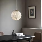 Alabaster Ball Pendant Light 11" - Image 8