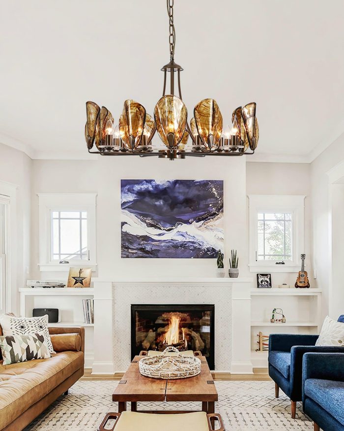 Amber Shell Chandelier - Image 6