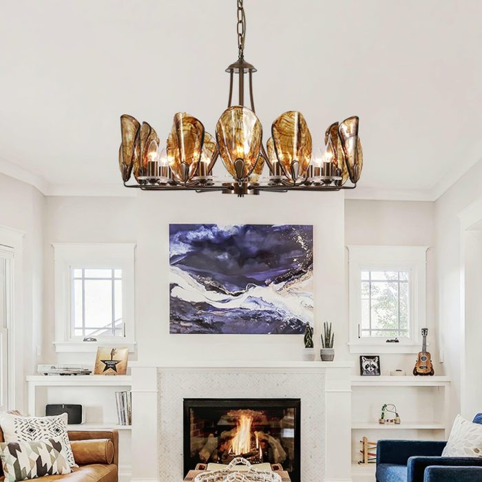 Amber Shell Chandelier - Image 3