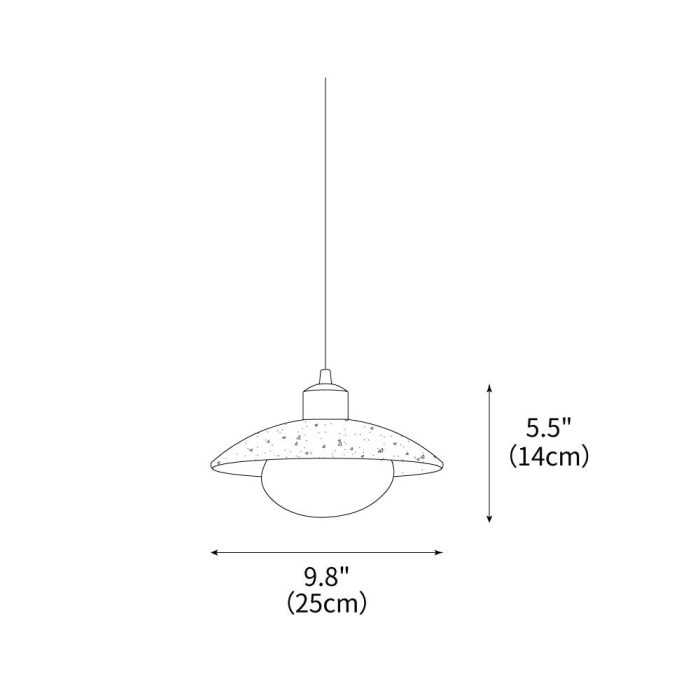 Aria Disc Pendant Lamp 9.8" - Image 3