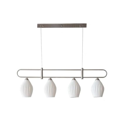 Ceramic Ribbed Pendnat Light