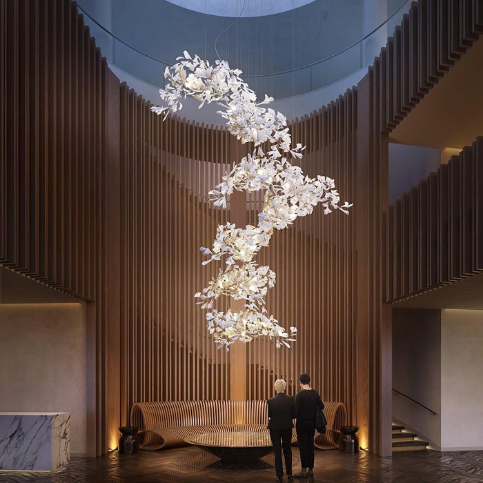 Ginkgo Leaf Cluster Chandelier - Image 6
