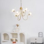 Lotus Leaf Glass Chandelier - Image 10