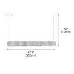 Luminous Wave Chandelier 47.2" - Image 3