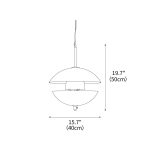 Miller Shell Pendant Light 15.7" - Image 3