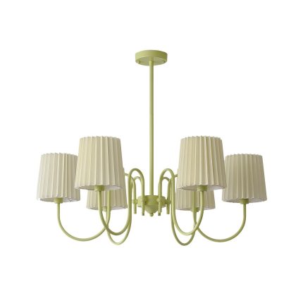 Pleated Fabric Matcha Chandelier