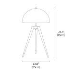 Three Legged Gold Gong Table Lamp 13.8" - Image 3