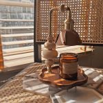 Walnut Flower Tray Table Lamp 7.1" - Image 11